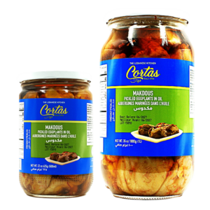 Makdous (Pickled Stuffed Eggplant in Oil) Cortas
